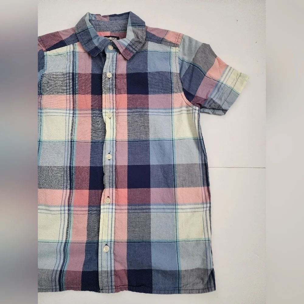 Oshkosh B'gosh Boys Multi-color Plaid Shirt, Size 12/12A
